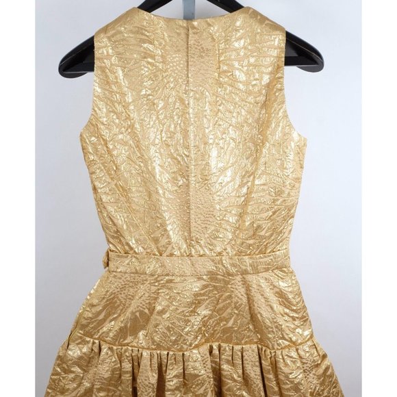 Mainbocher dress sz Small gold brocade excellent condition haute couture - Picture 5 of 9